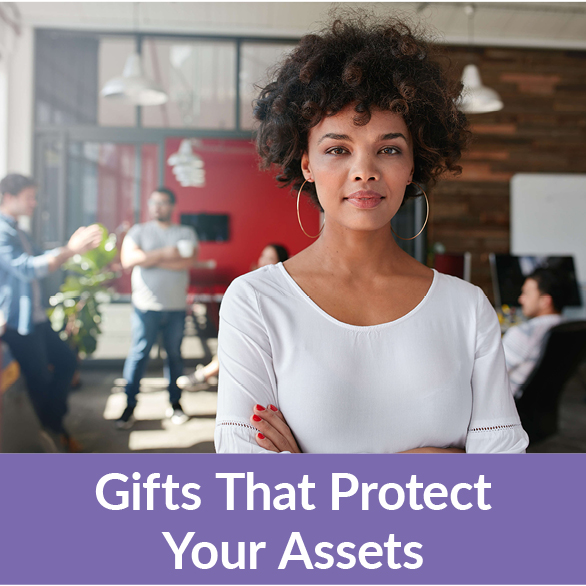 A woman with her arms crossed. Gifts That Protect Your Assets Rollover A woman with her arms crossed. Gifts That Protect Your Assets Rollover
