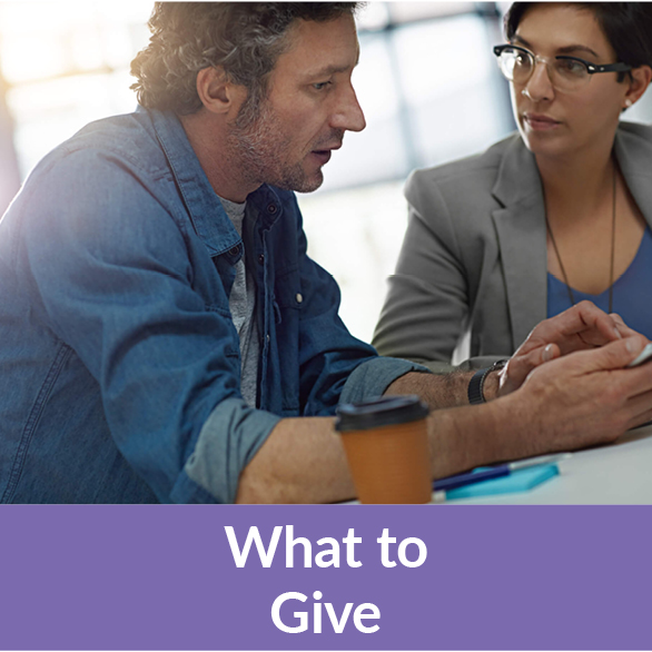 A man looking over his planned giving. What to Give Rollover A man looking over his planned giving. What to Give Rollover