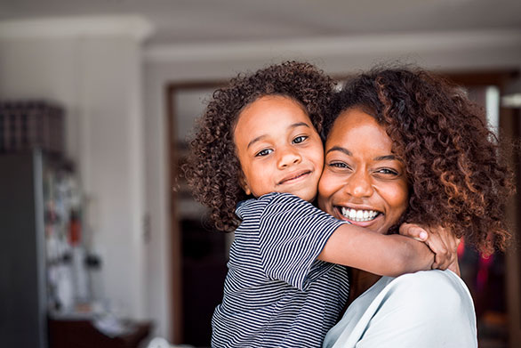 Photo of a woman and child. Link to Life Stage Gift Planner Under Age 45 Gifts.